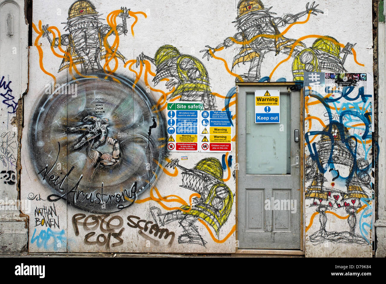 Street Art in Shoreditch London Stockfoto
