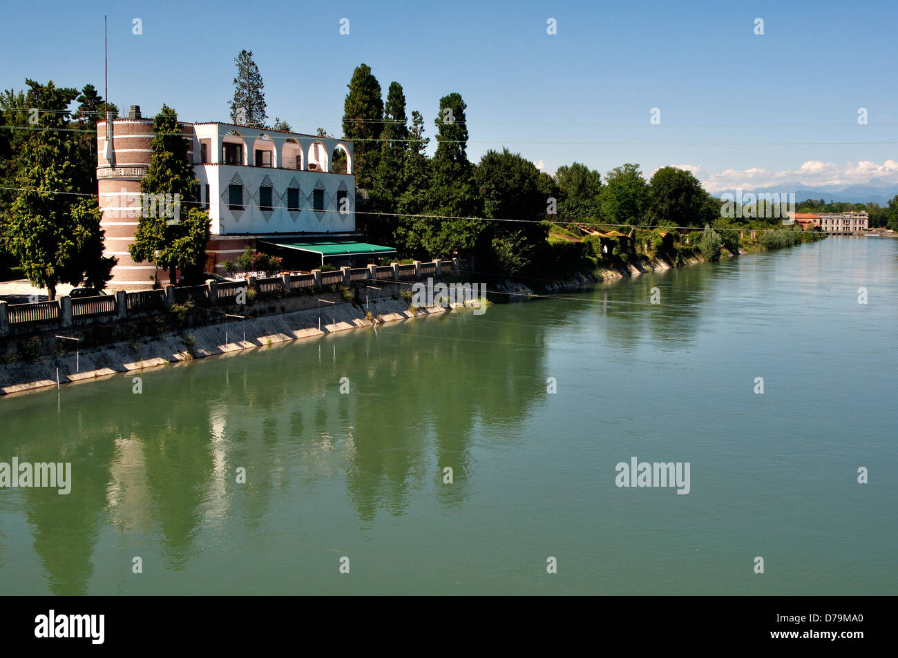 Italien, Lombardei, Cassano d ' Adda, Fluss Adda Stockfoto
