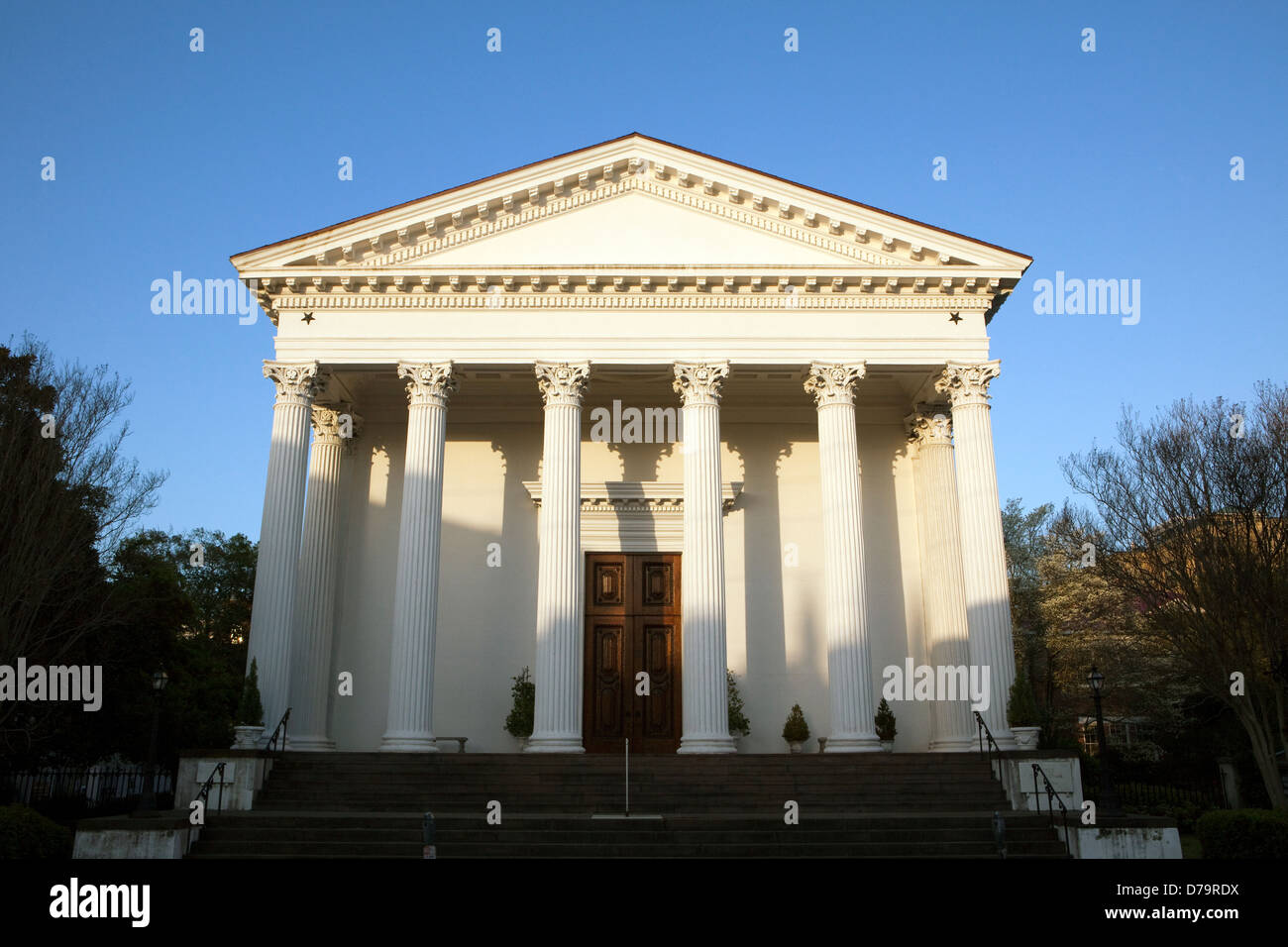 Ein Blick auf die Trinity United Methodist Church in Charleston, South Carolina Stockfoto