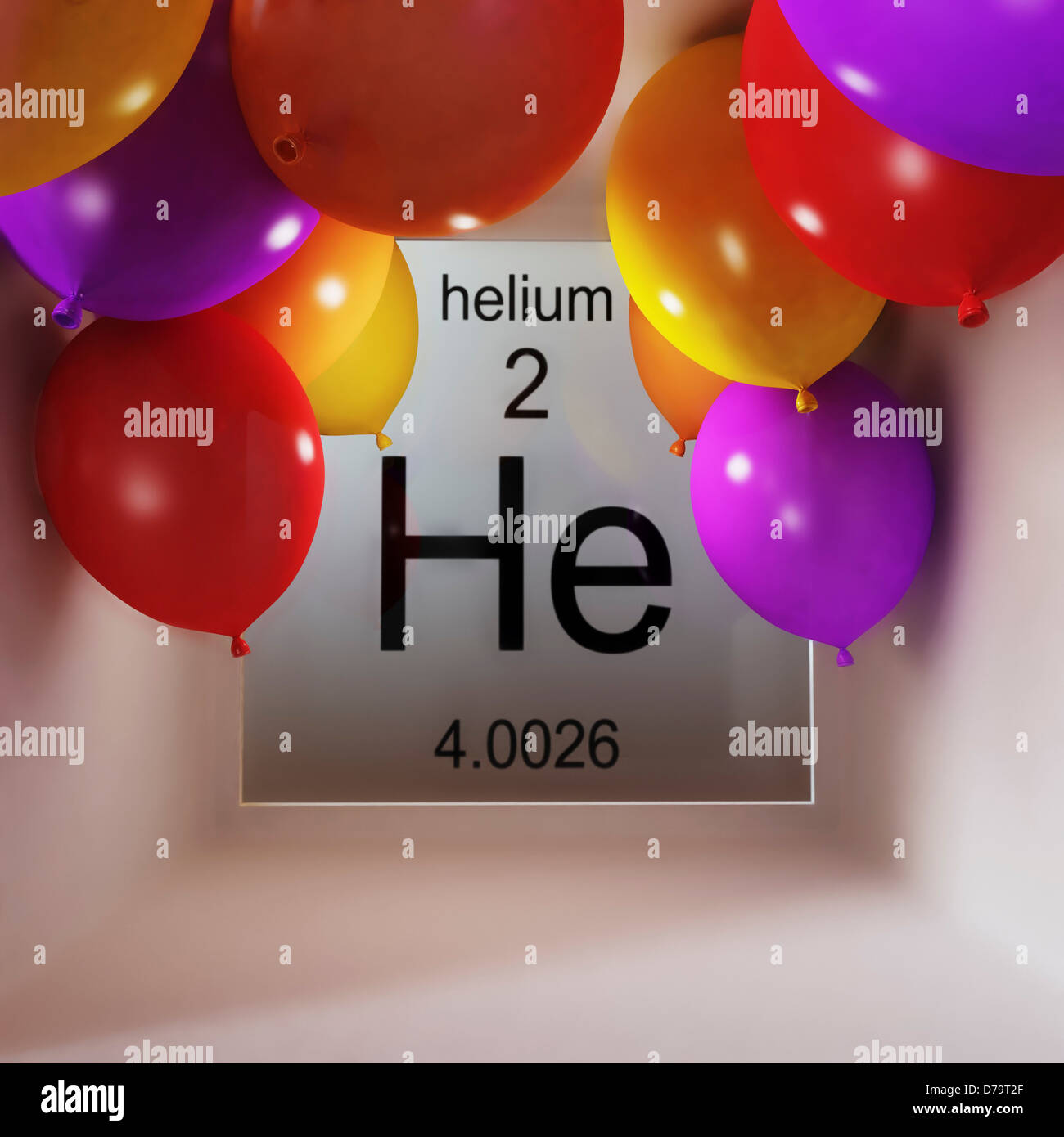 Chemisches Element Helium) Stockfoto