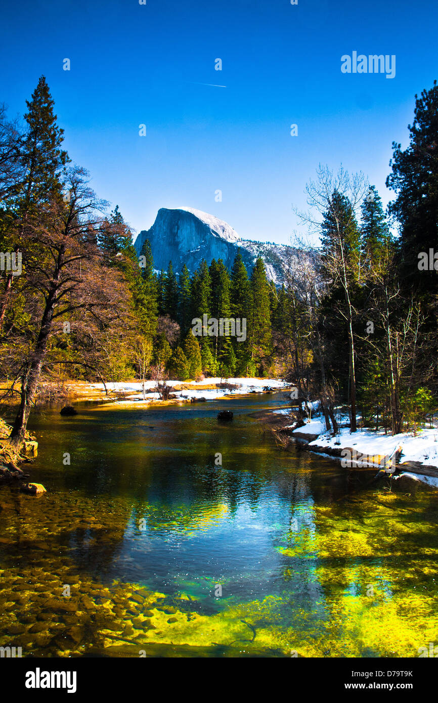 Half Dome Rock, das Wahrzeichen der Yosemite Nationalpark, Kalifornien Stockfoto