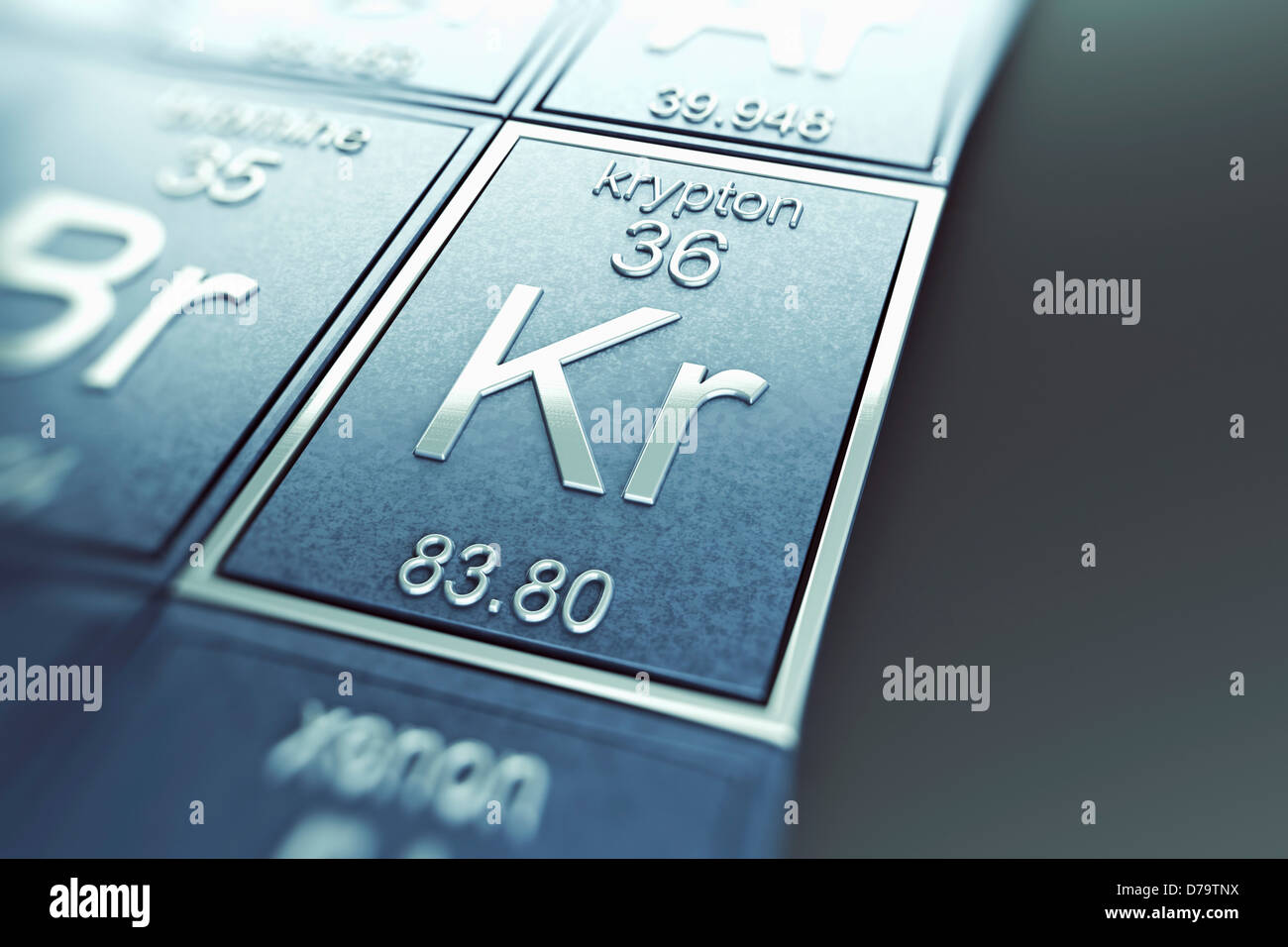 Chemisches Element Krypton) Stockfoto