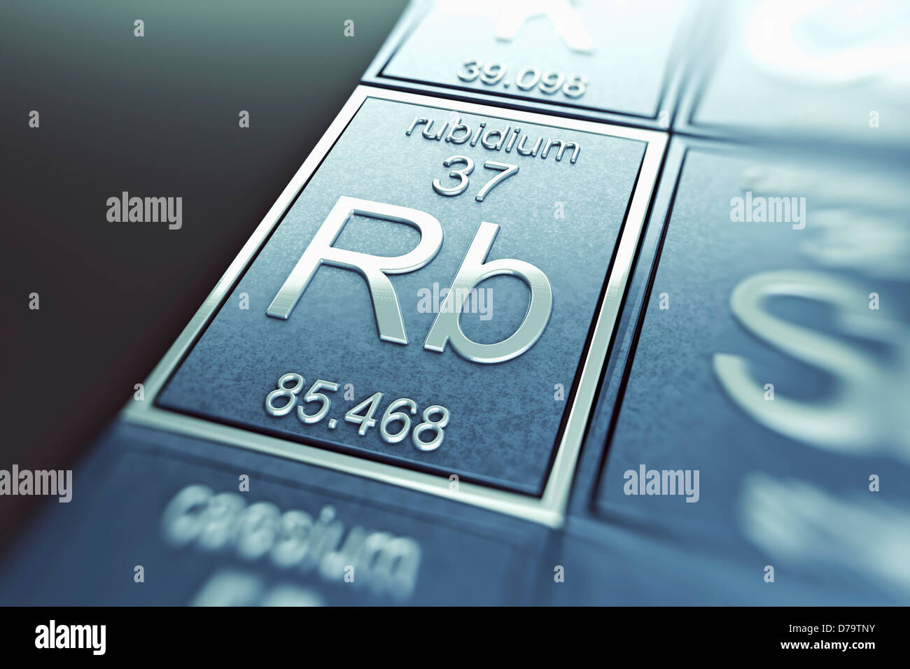 Chemisches Element Rubidium) Stockfoto