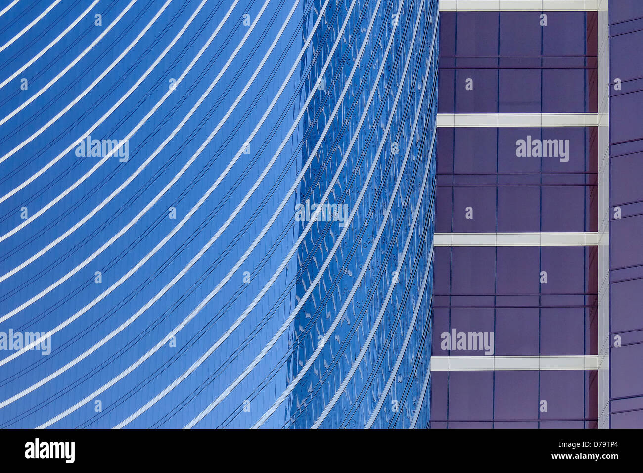 architektonisches Detail Hintergrund Bild, Blues und weißen grafischen Linien Stockfoto