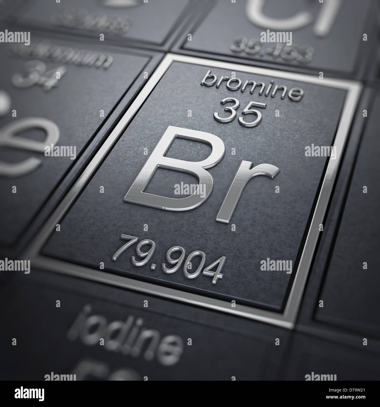 Chemisches Element Brom) Stockfoto