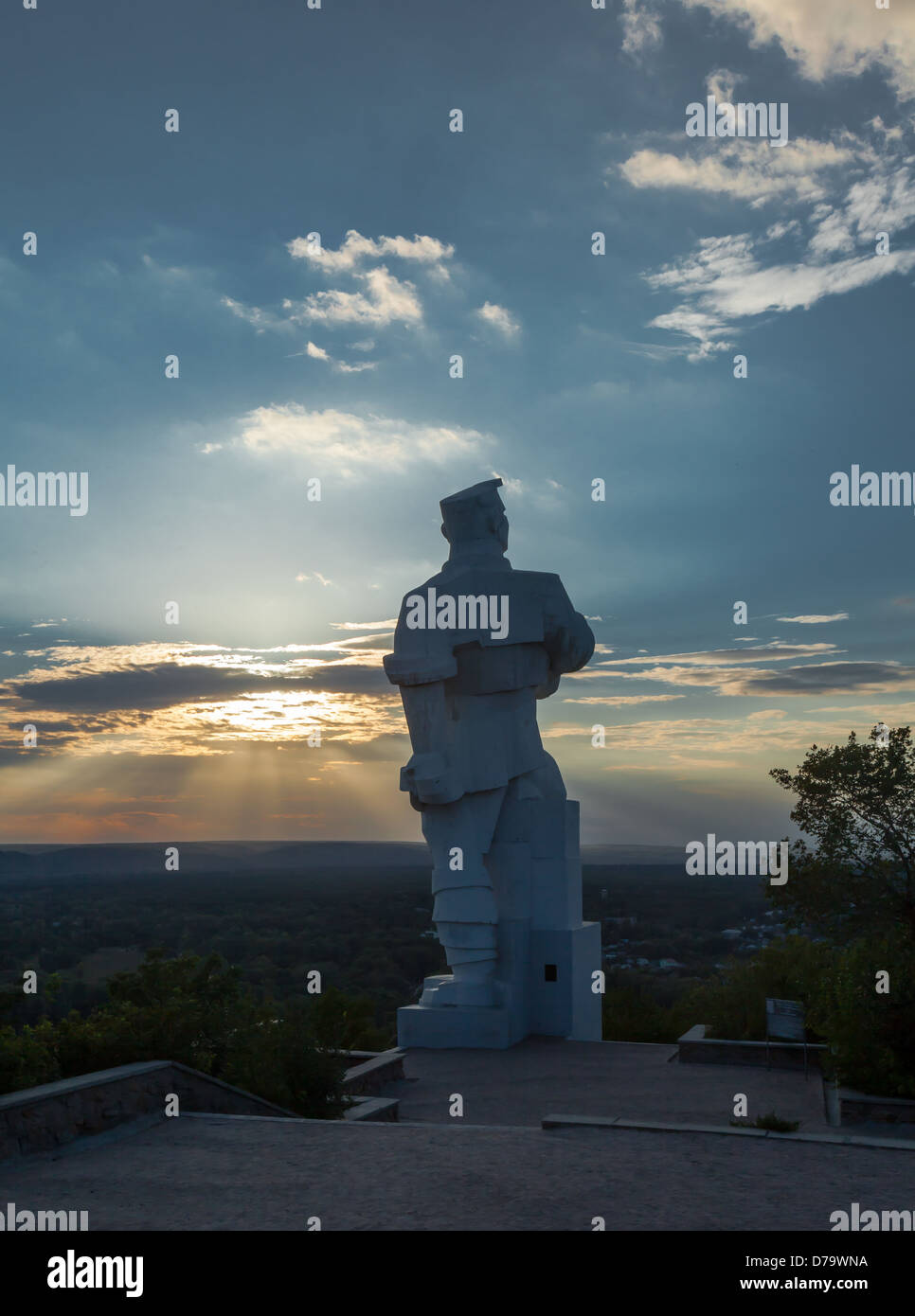 Denkmal für Artyom in Swjatogorsker (Ukraine) Stockfoto