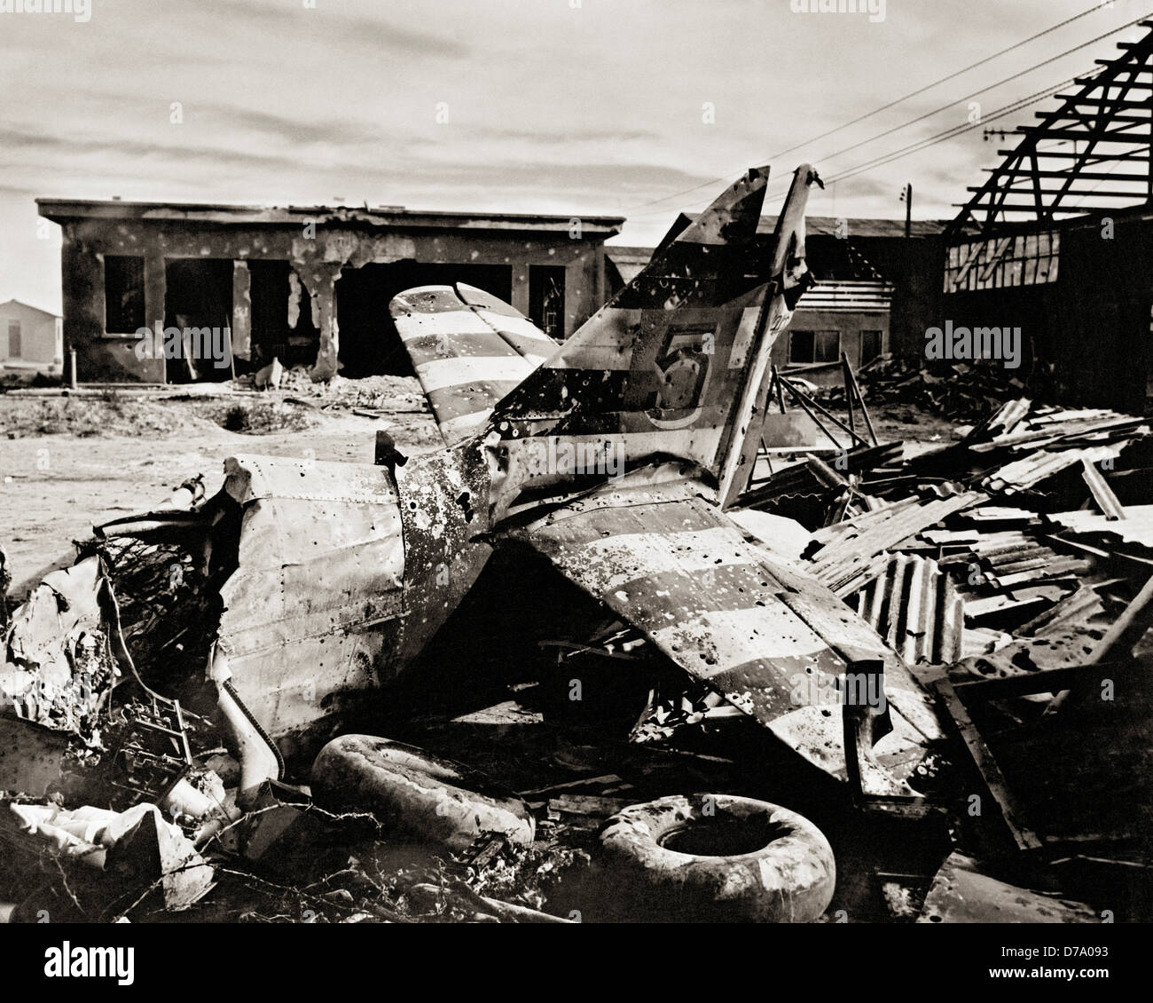 Flugzeug Wrack Stockfoto