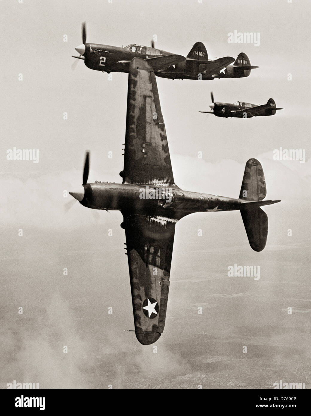 Amerikanische P-40s Stockfoto