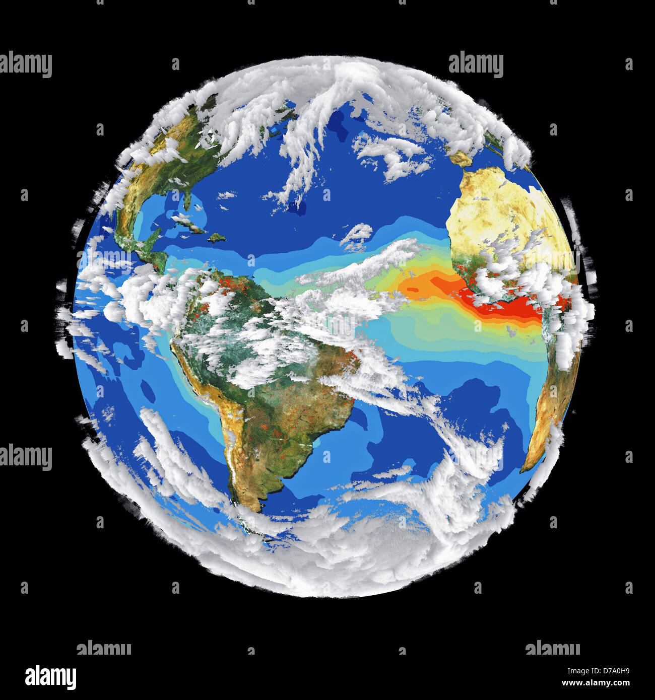 Satelliten-Bild das Klima der Erde miteinander verbundenen Systeme