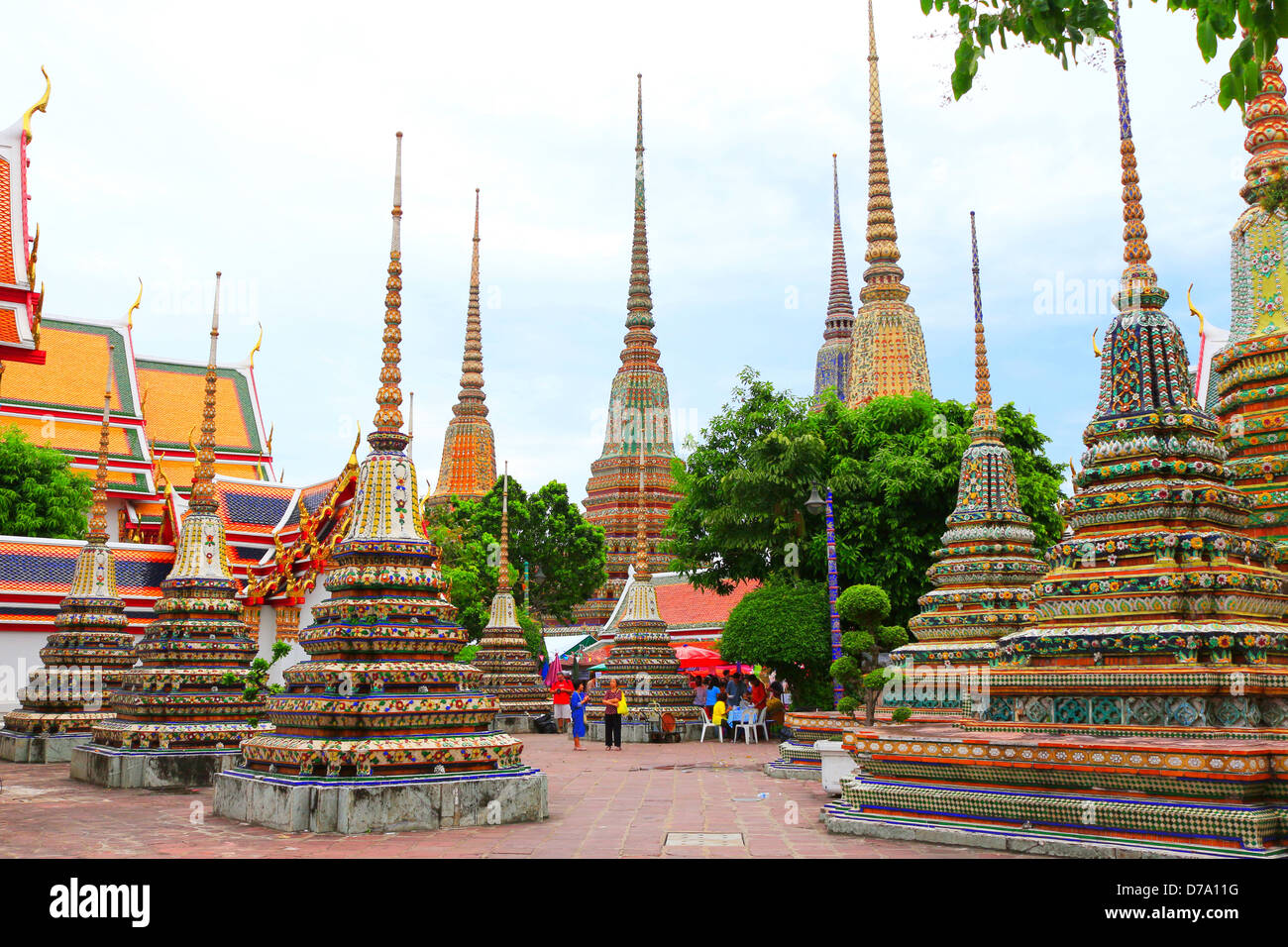 Wat Pho Asia Bangkok Thailand. Stockfoto