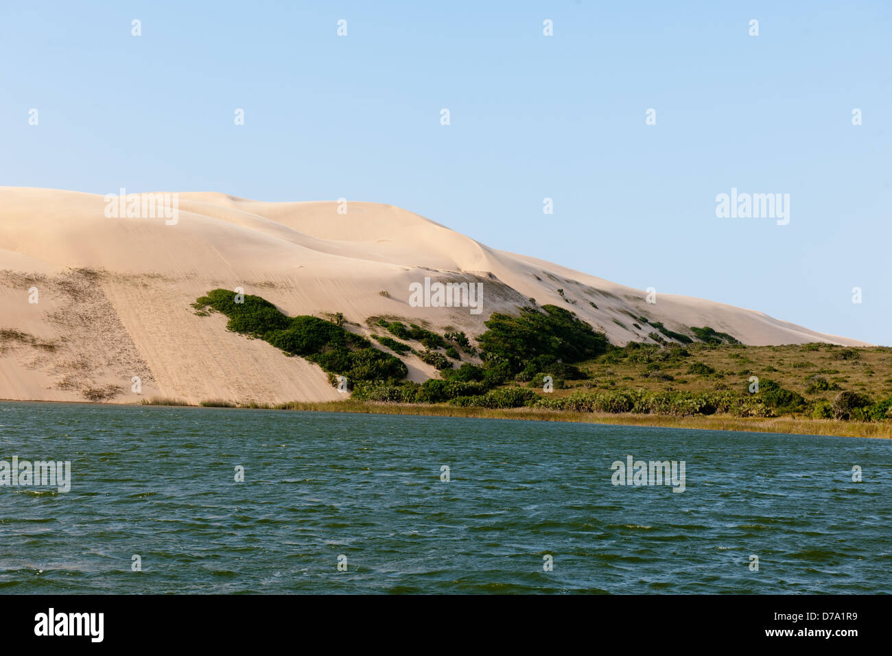 See und Düne, Bazaruto Island, Mosambik Stockfoto