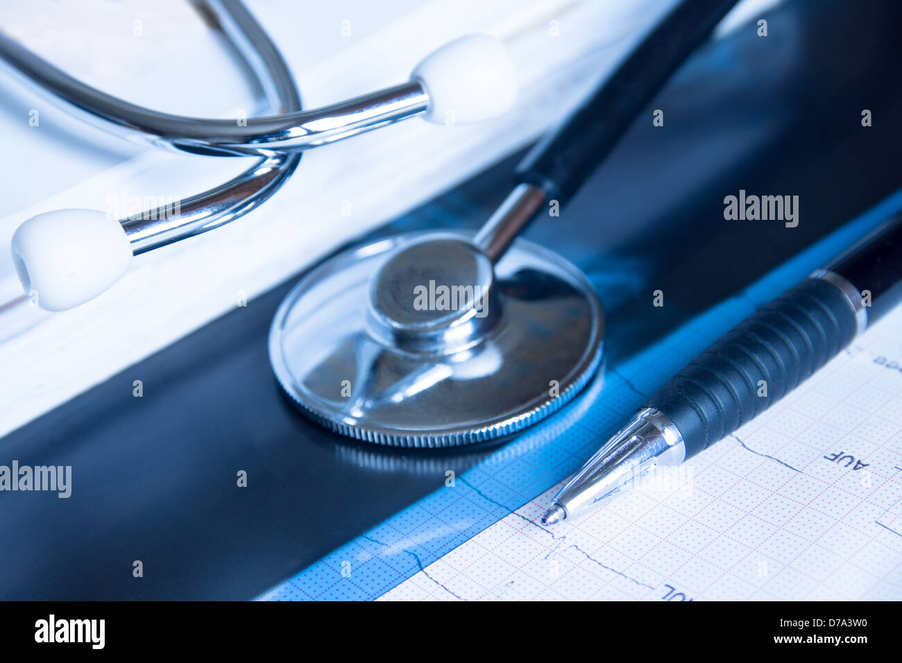 medizinische Stethoskop Medizin Herzschlag Stockfoto