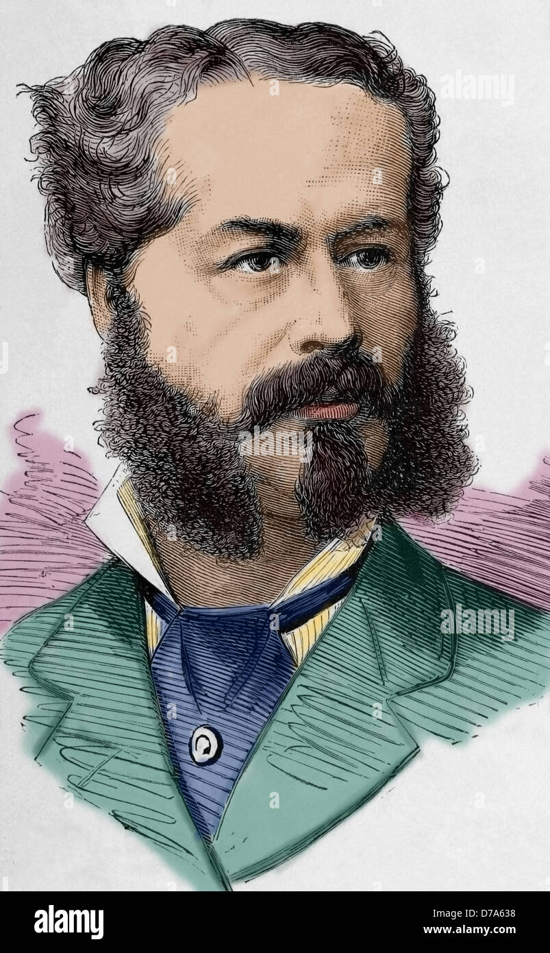 Charles Auguste Heriot (1825-1879). Französischer Unternehmer. Gravur. Stockfoto