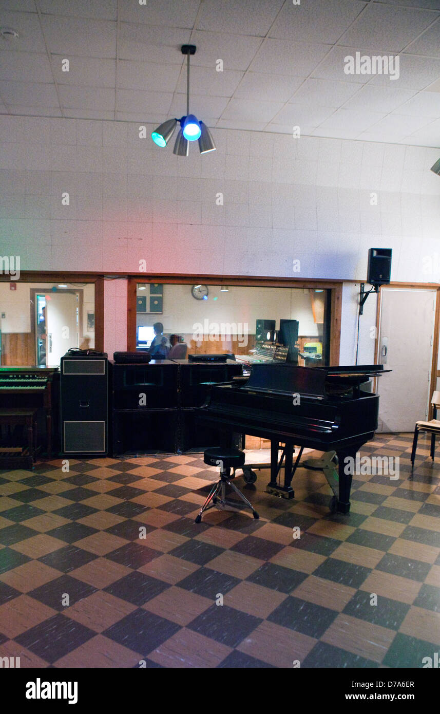 Ein Blick auf das Innere des RCA Studio B in Nashville, Tennessee Stockfoto