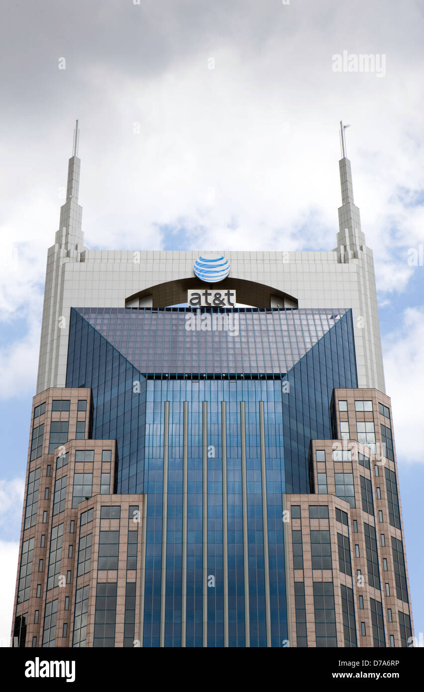 Ein Blick auf die AT&T Gebäude in Nashville, Tennessee Stockfoto