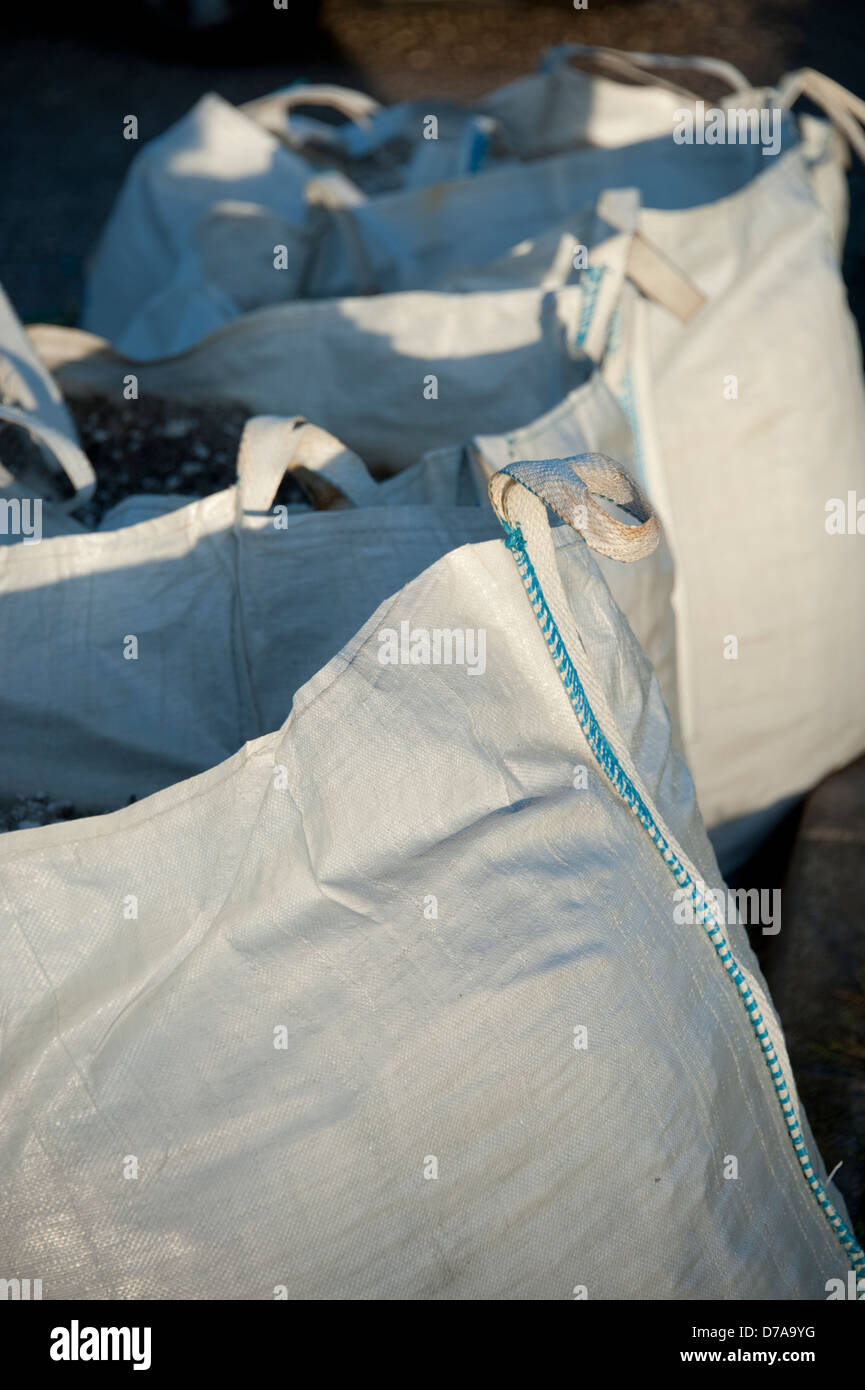 IBC-Big-Bags von Recycling WEEE Kunststoffabfällen Stockfoto