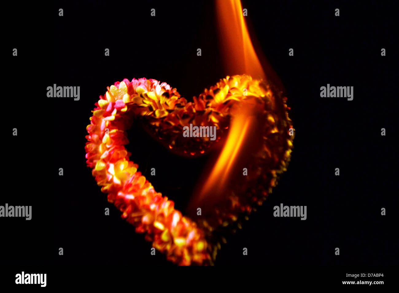 Flammendes Herz Stockfotografie Alamy