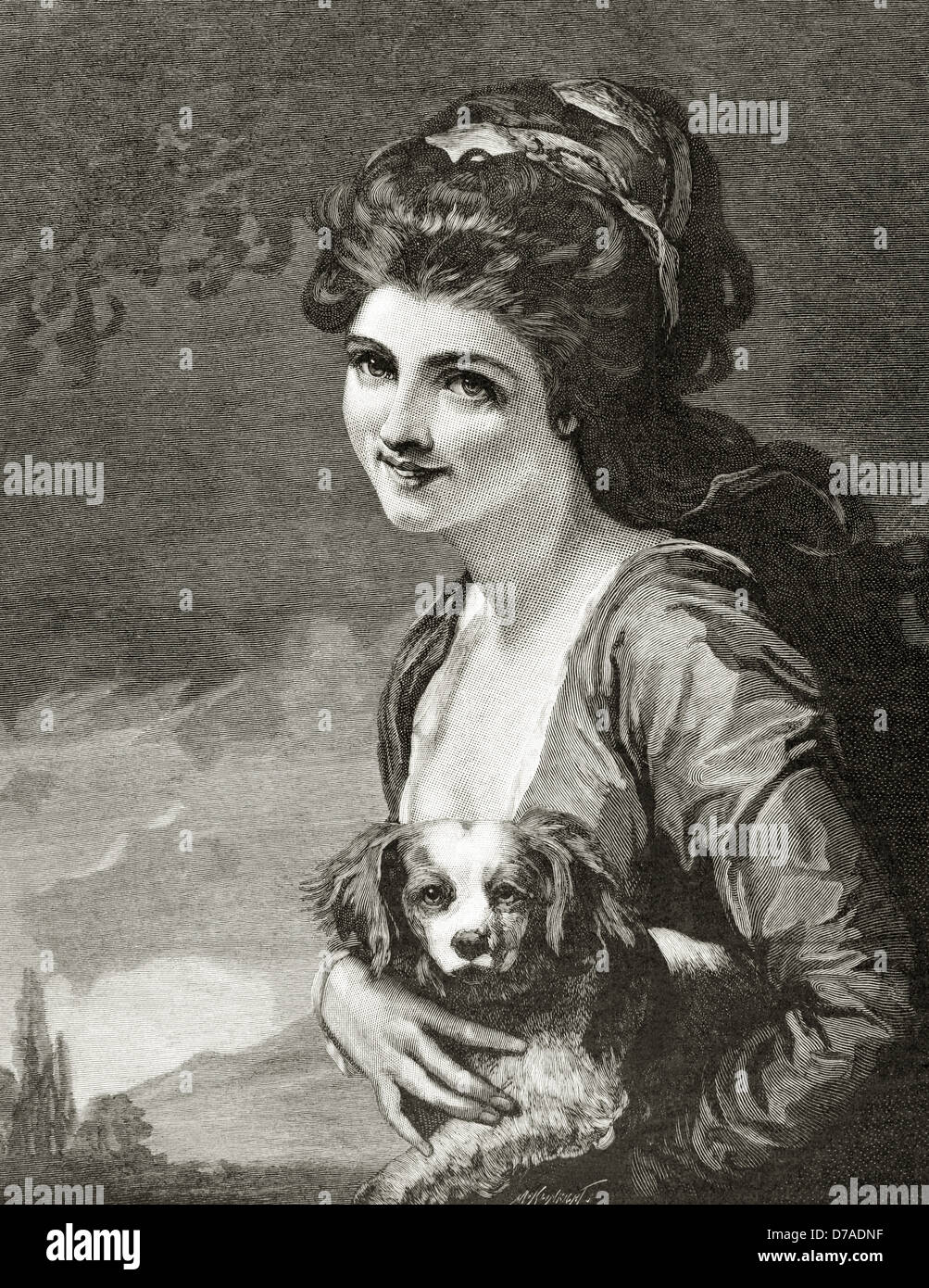 Emma, Lady Hamilton (1765-1815). Ist am besten als die Geliebte von Lord Nelson und die Muse von George Romney erinnert. Stockfoto