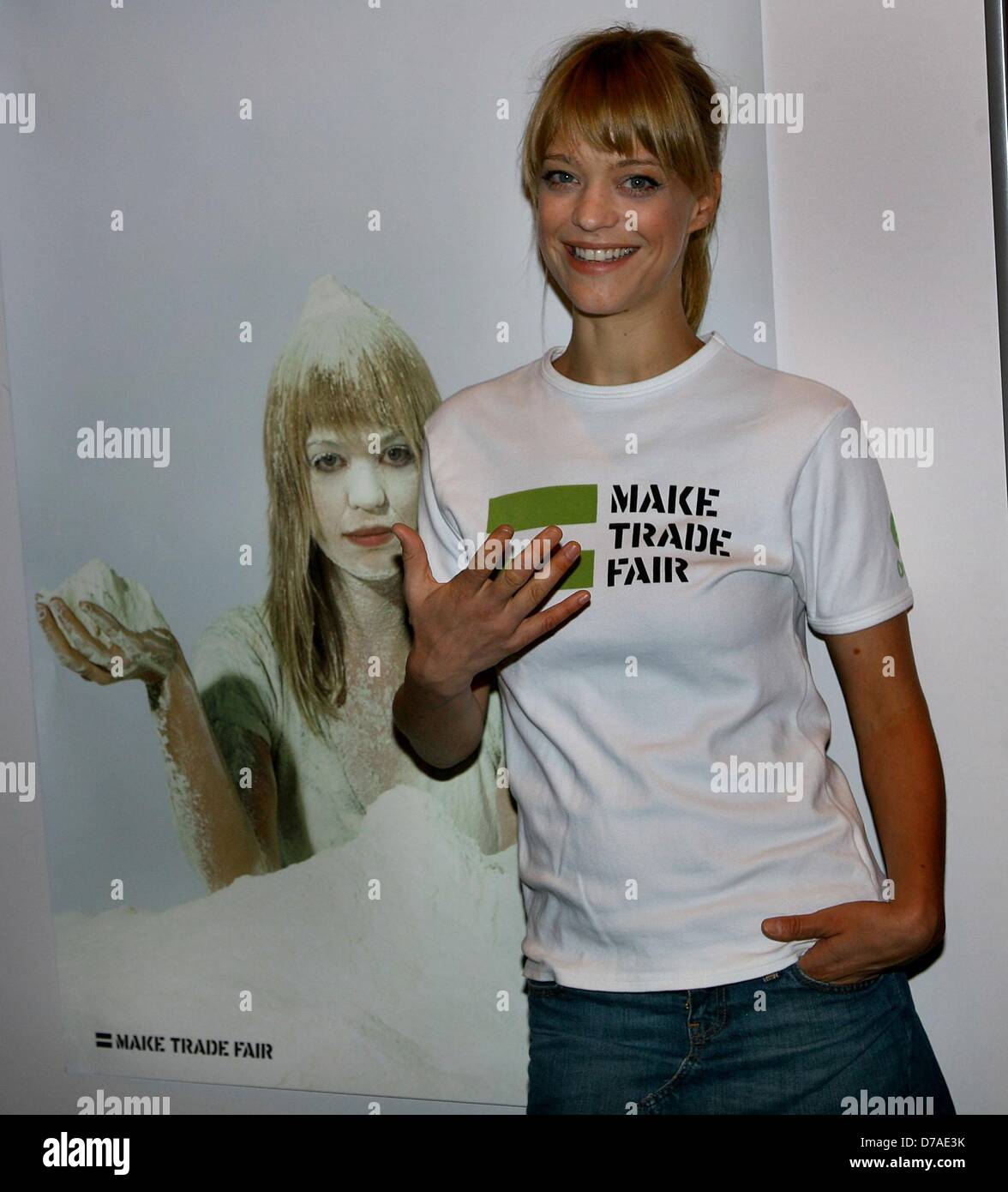 Heike Makatsch unterstützt Oxfam Deutschland und die Kampagne "Make Trade Fair". Stockfoto