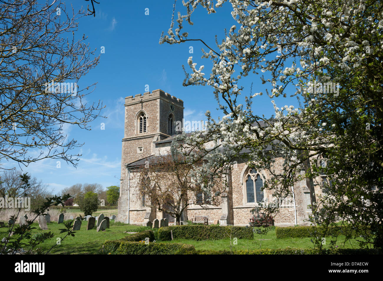 Die Pfarrkirche von St. Peter & St Paul trocken Drayton in der Nähe von Cambridge UK Stockfoto