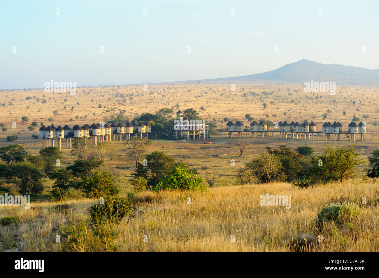 Sarova Salt Lick Lodge in den Taita Hills Game Reserve, Kenia, Ostafrika Stockfoto