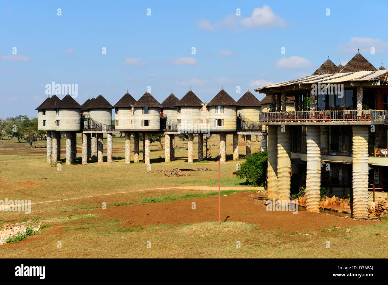 Sarova Salt Lick Lodge in den Taita Hills Game Reserve, Kenia, Ostafrika Stockfoto