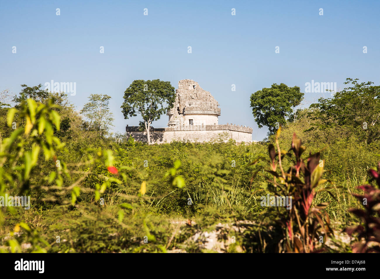 Sternwarte in Chichen Itza Yucatan Mexiko Stockfoto