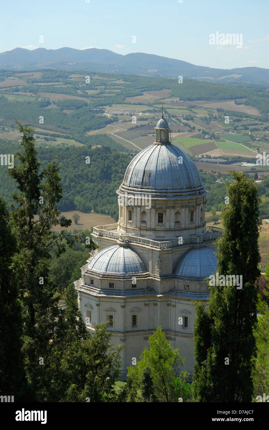 Tempio di Santa Maria della Consolazione in Todi, Umbrien. Stockfoto