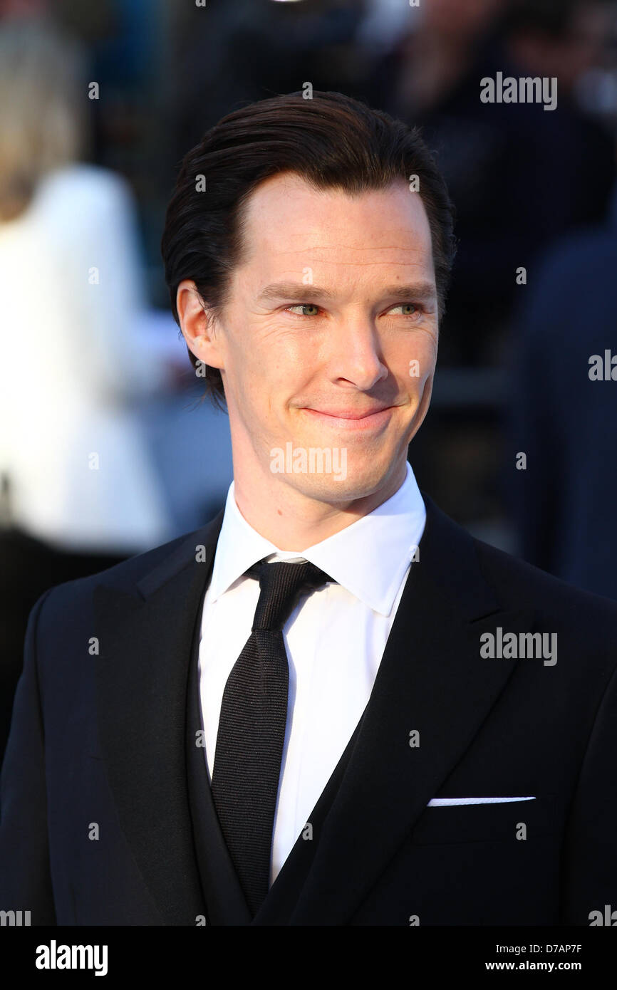 London, UK, 2. Mai 2013: Benedict Cumberbatch besucht die UK-Premiere von "Star Trek Into Darkness" in The Empire Cinema. Stockfoto