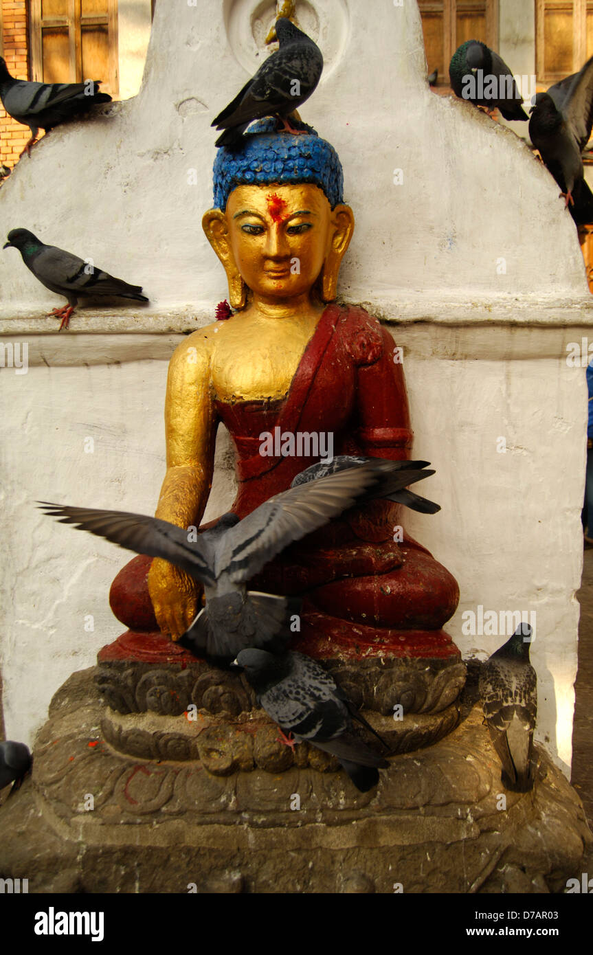 ein buddhistisches Bild Statue in einem Tempel in Kathmandu-nepal Stockfoto