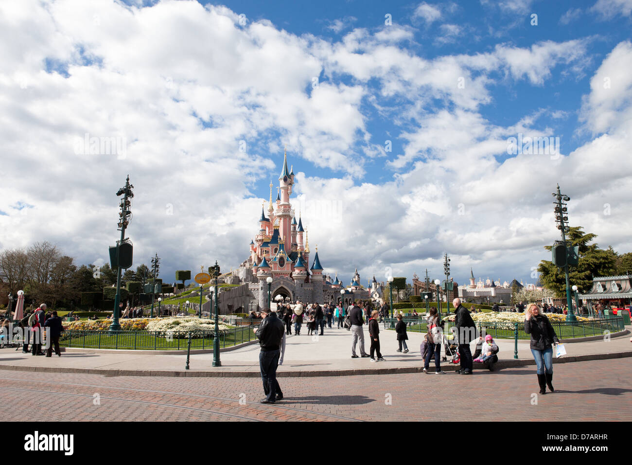 Europa Frankreich Paris Marne-la-Vallée Disneyland Sleeping Beauty Castle Stockfoto