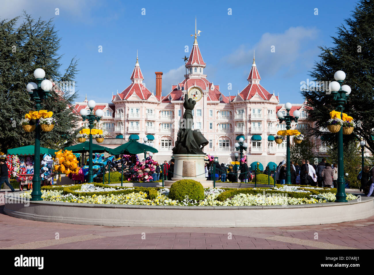 Europa Frankreich Paris Marne-la-Vallée Disneyland-Hauptplatz Stockfoto