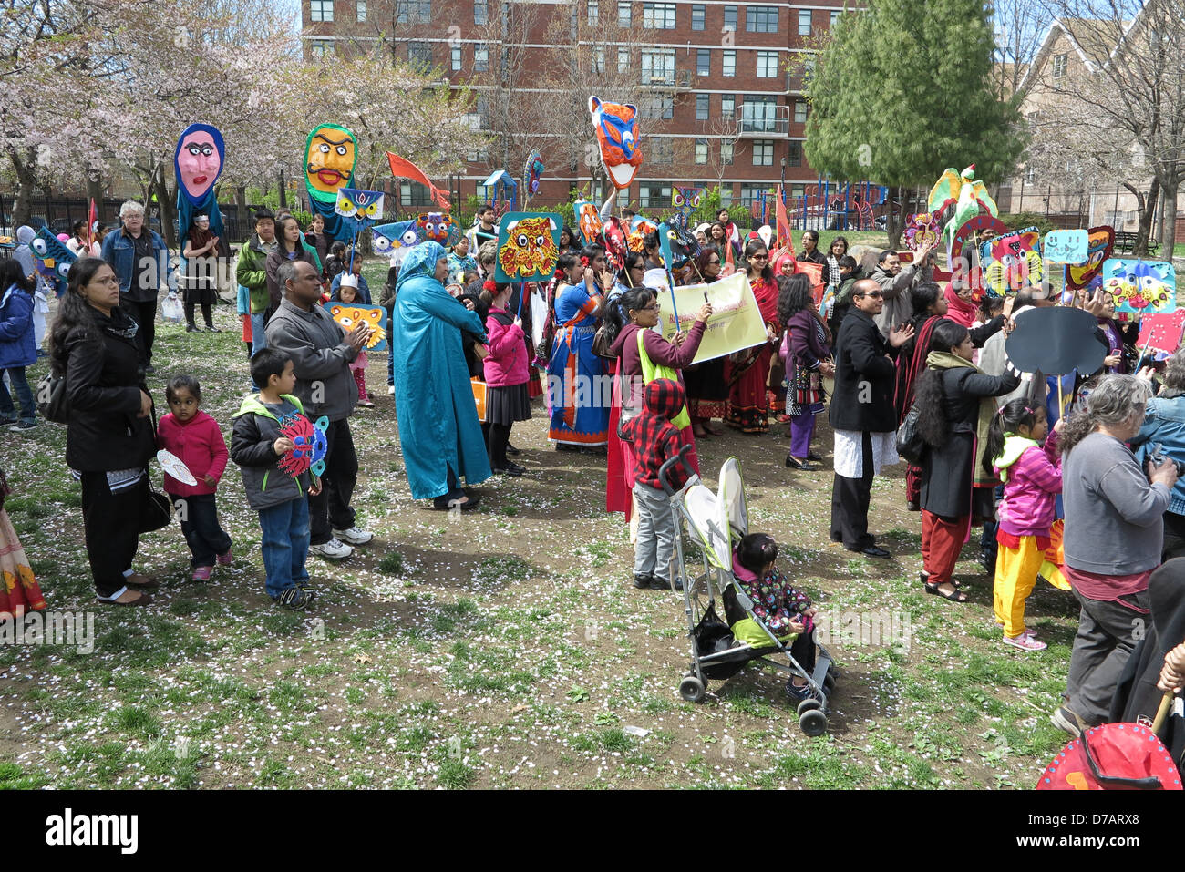 Bengali New Year Festival und Parade, wenig Bangladesch, Kensington-Sektion, Brooklyn, NY, 2013. Stockfoto