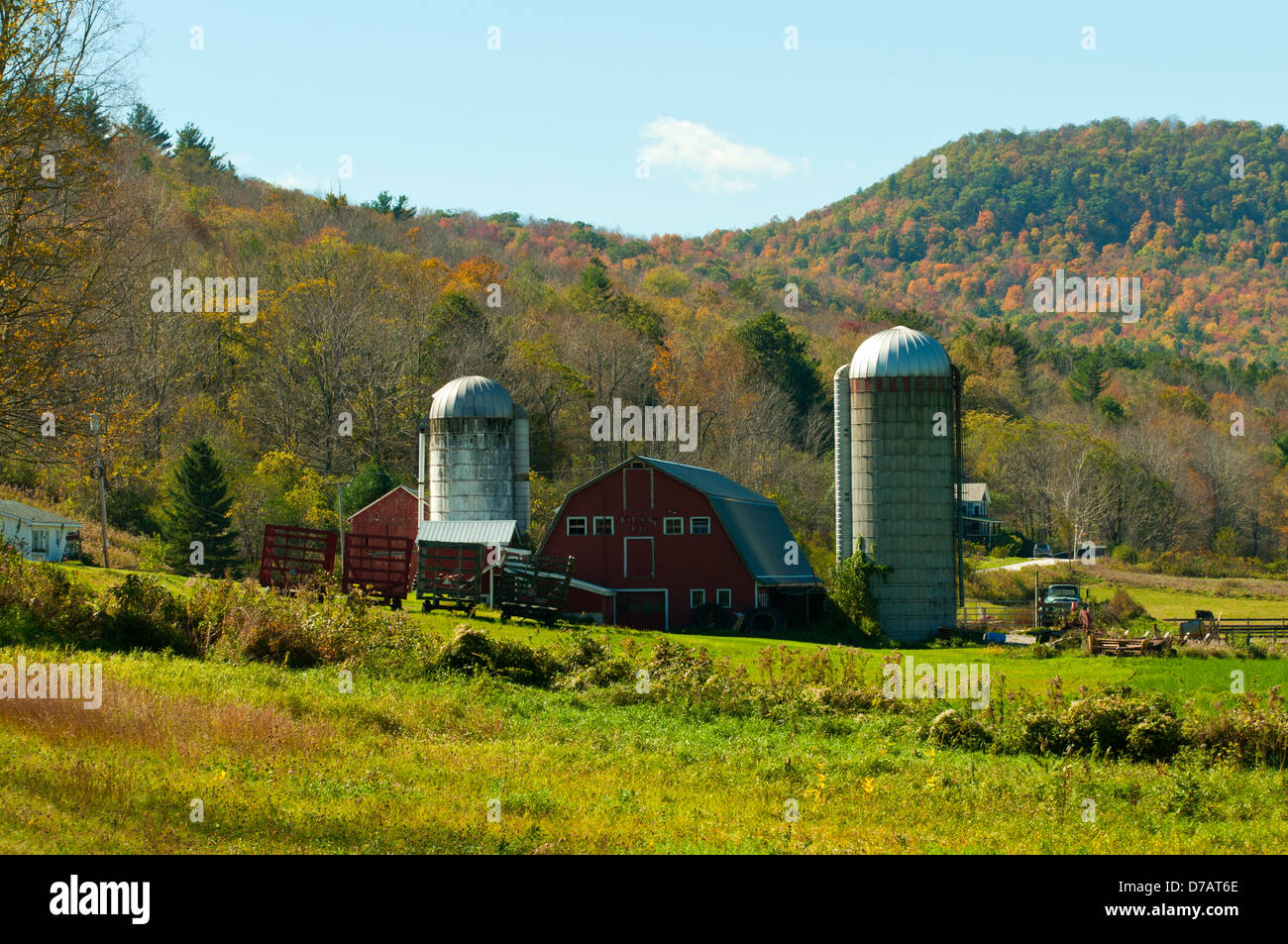 Bauernhof in West Arlington, Vermont, USA Stockfoto