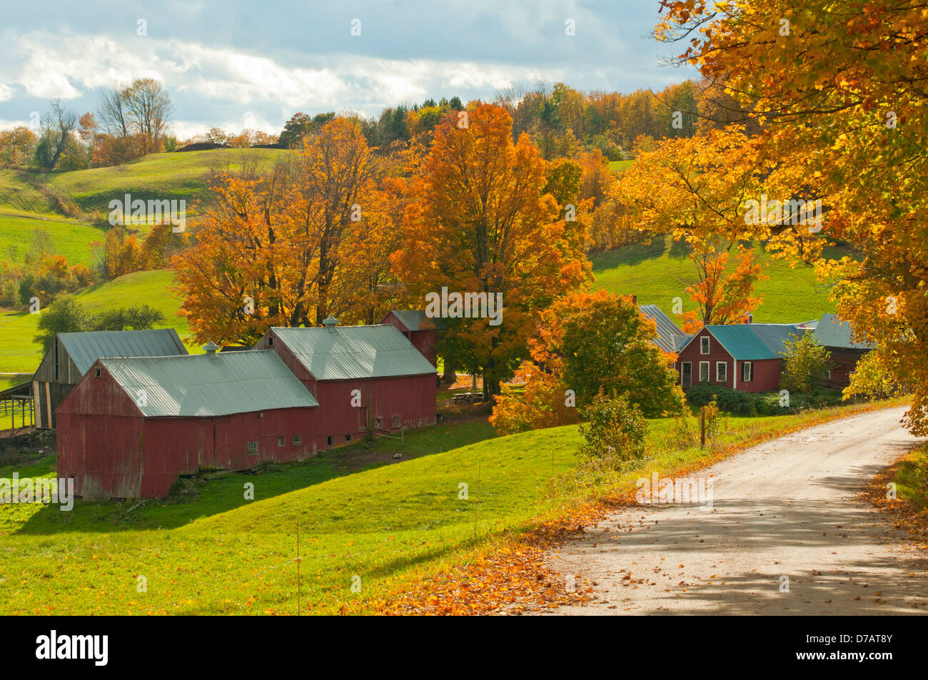 Jenne Straße Farm, Vermont, USA Stockfoto