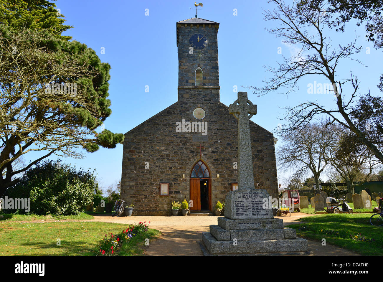 St. Peter anglikanische Kirche, größere Sark Sark, Vogtei Guernsey, Channel Islands Stockfoto