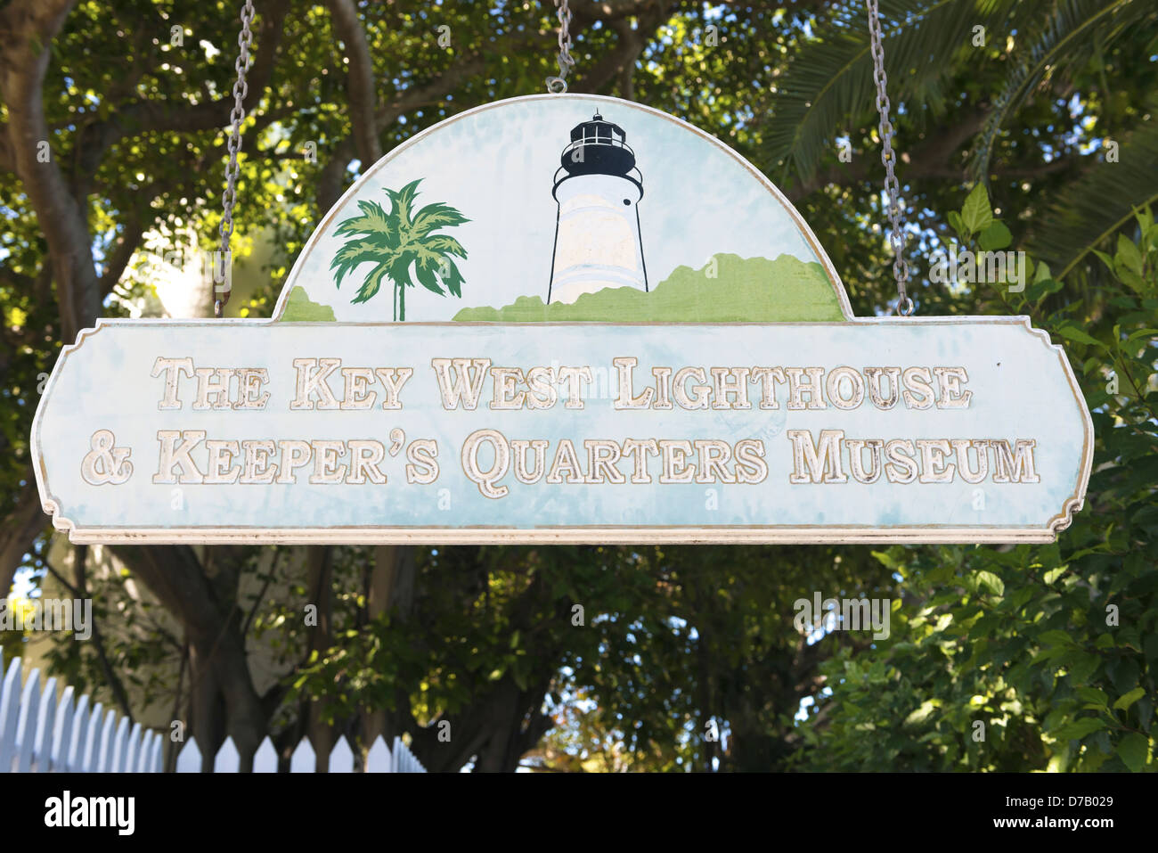 Leuchtturm & Keeper´s Quaters Museum, Key West, Florida, USA Stockfoto