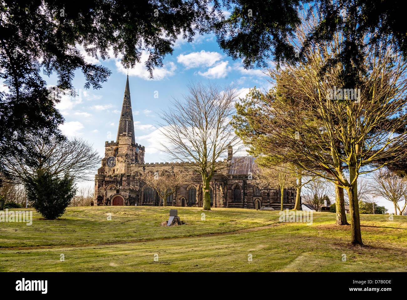 Pfarrkirche St. Oswald bei Winwick Stockfotografie Alamy