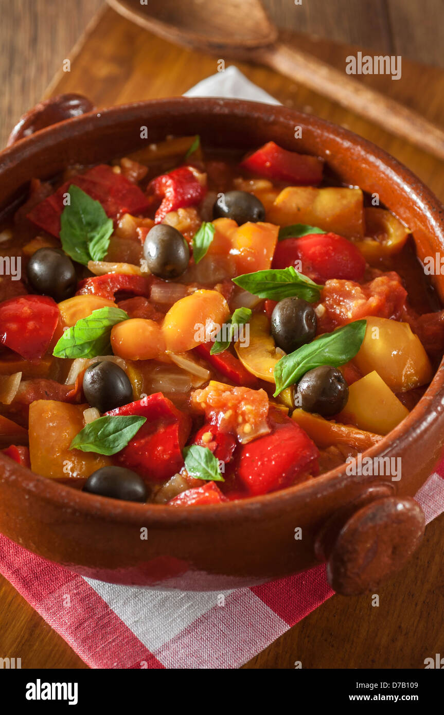 Peperonata italienische Paprika Eintopf Italien Food Stockfoto