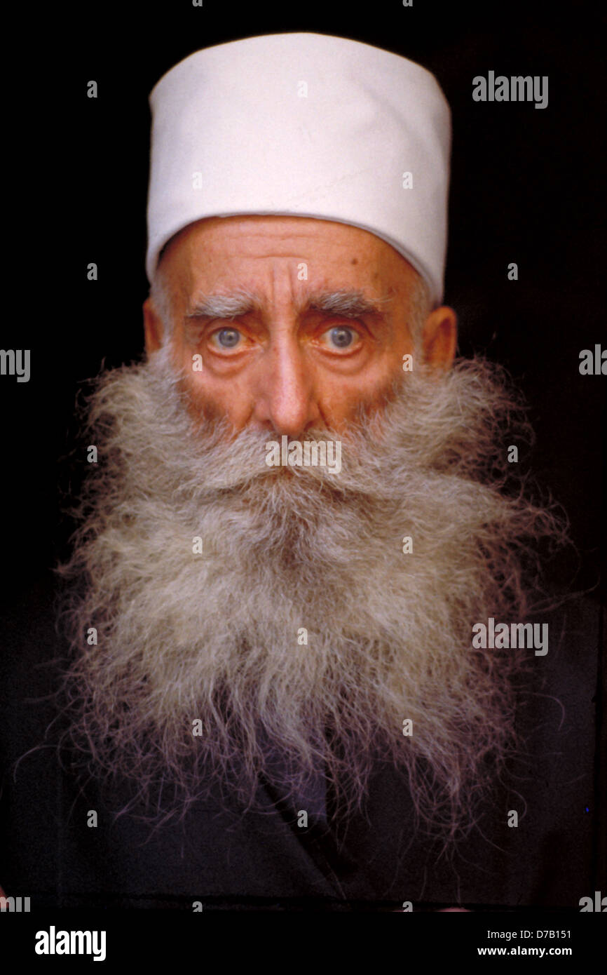 ein älterer Mann der Drusen Stockfoto