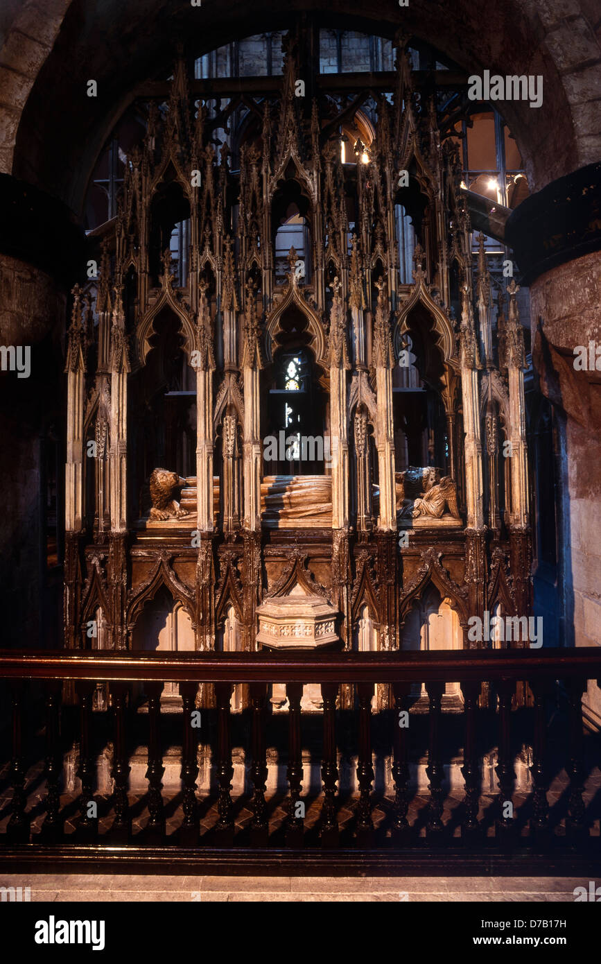 Grab von König Edward II. Kathedrale von Gloucester. England Stockfoto