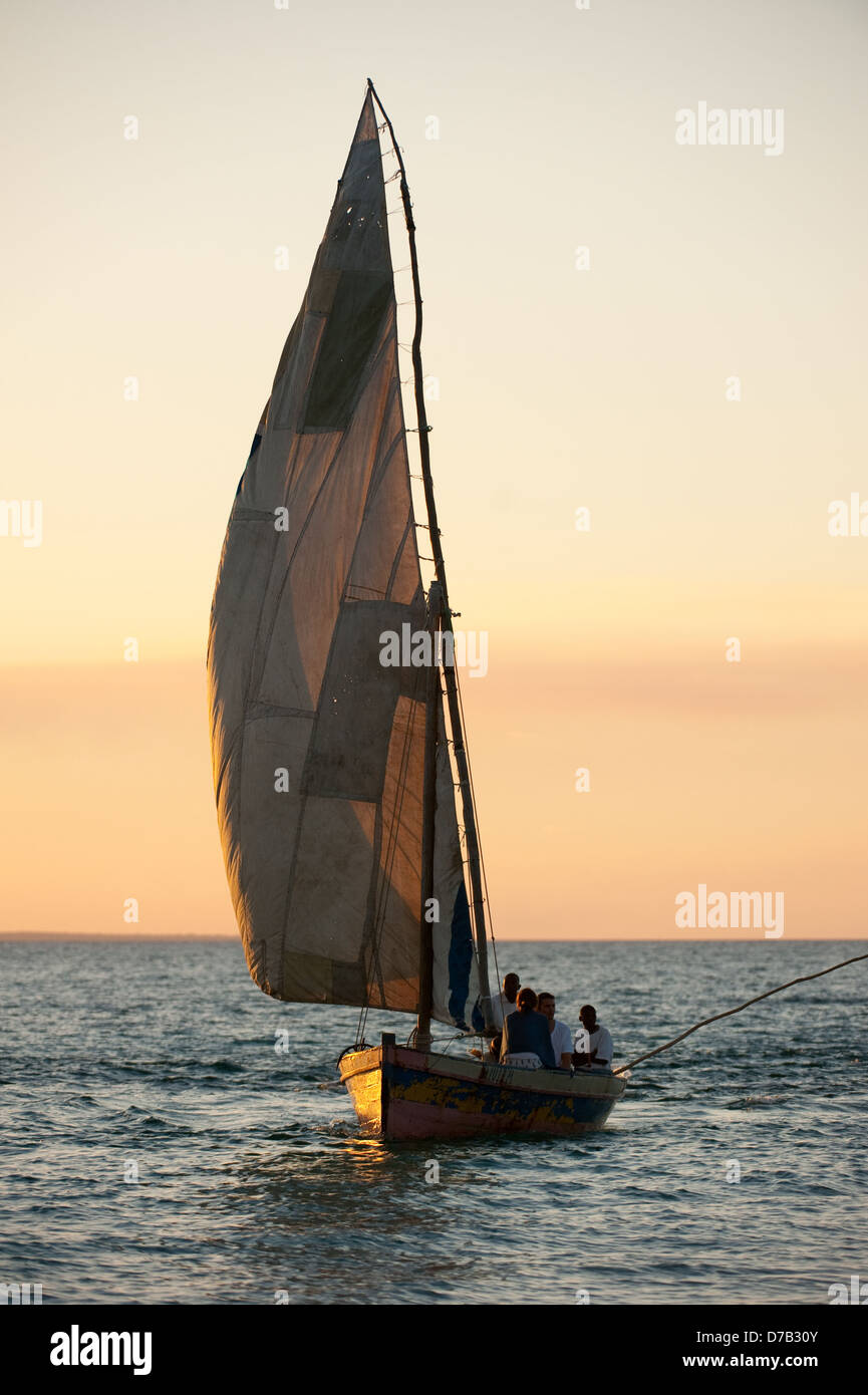 Dhau, Benguerra Insel Bazaruto Archipel, Mosambik Stockfoto