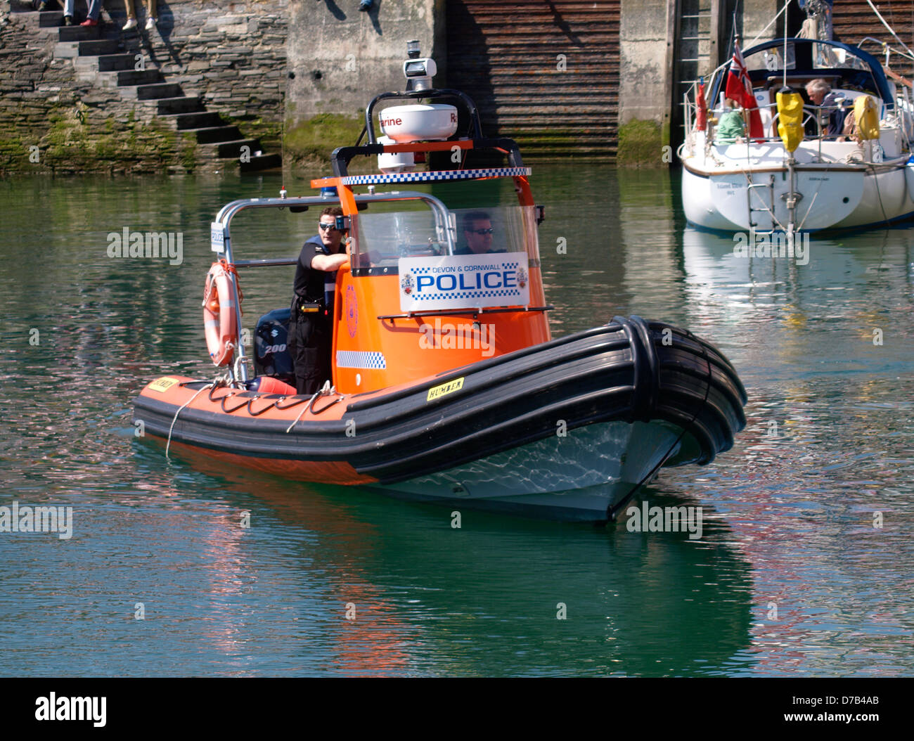 Devon und Cornwall Polizei Boot, UK 2013 Stockfoto