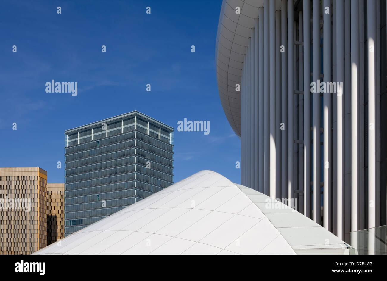 Die Philharmonie, Place de l ' Europe, Europaviertel, Kirchberg-Plateau, Luxemburg-Stadt, Europa, Stockfoto