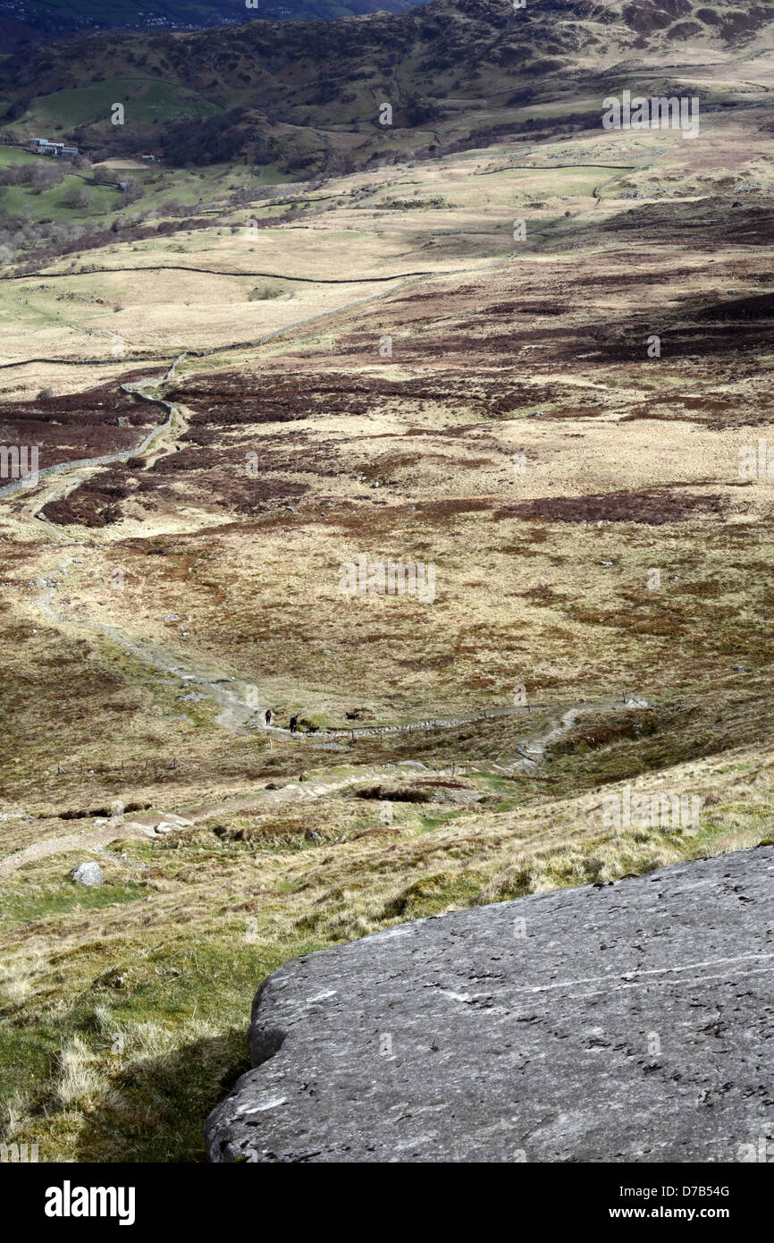 Der Pony-Pfad auf Cadair Idris in Snowdonia-Nationalpark, Gwynedd, Wales, April 2013 Stockfoto