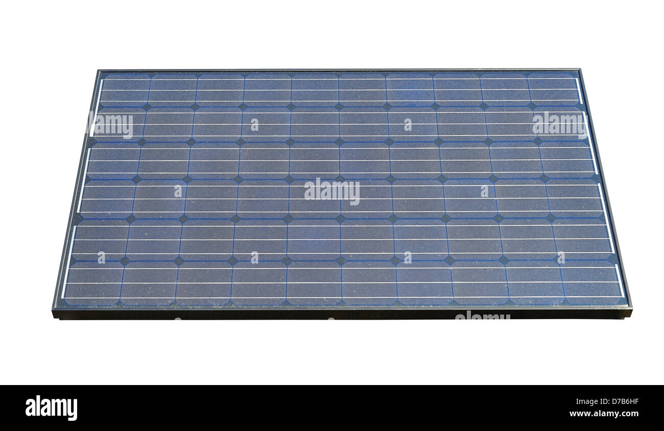 Photovoltaik-Solarzellen isoliert, Clipping-Pfad Stockfoto