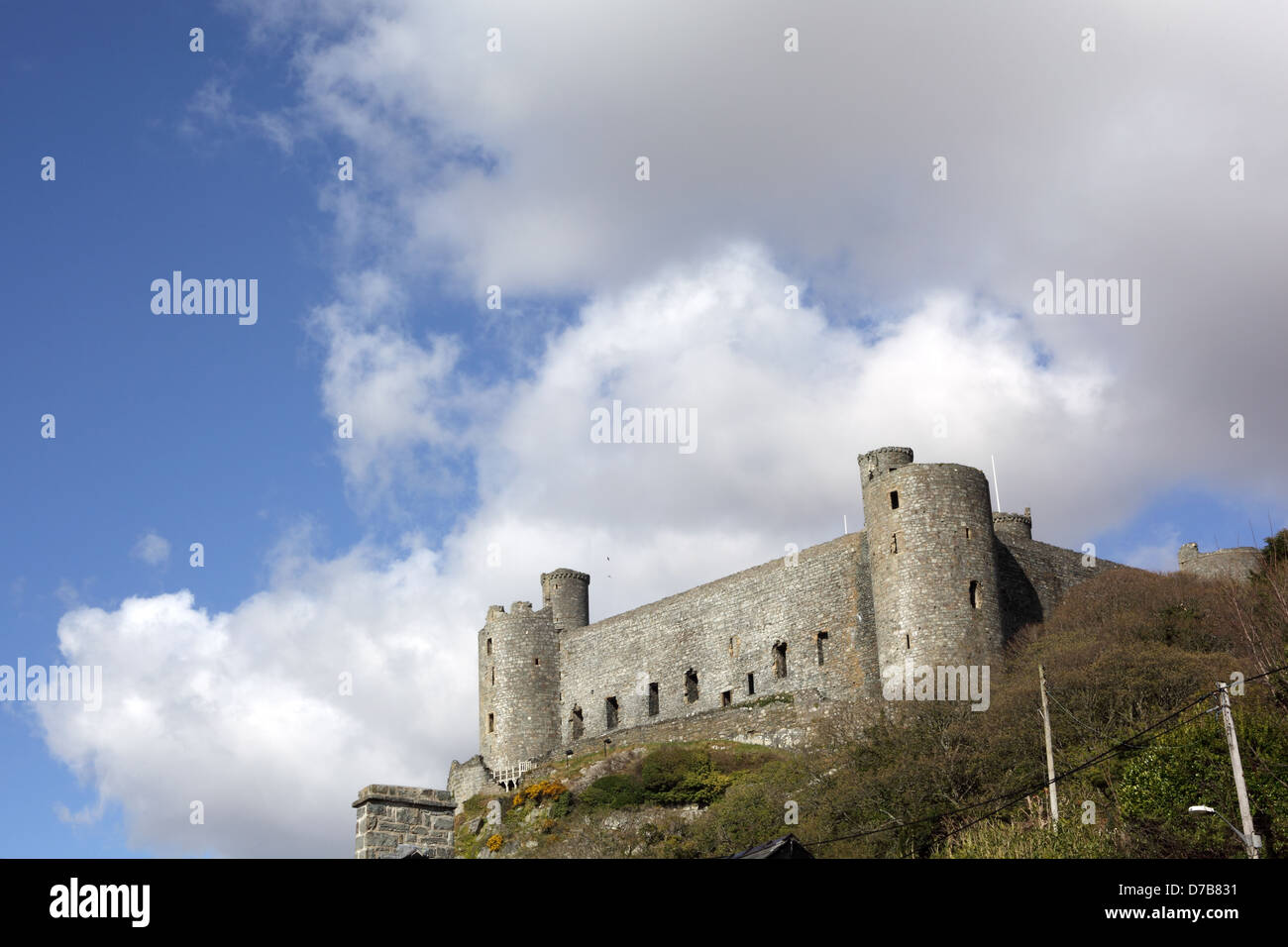 Harlech Castle, Harlech, Gwynedd, Nordwales, April 2013 Stockfoto