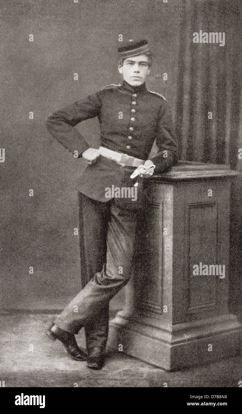 Lord Kitchener als Kadett an Academy in Woolwich im Alter von 17. Stockfoto