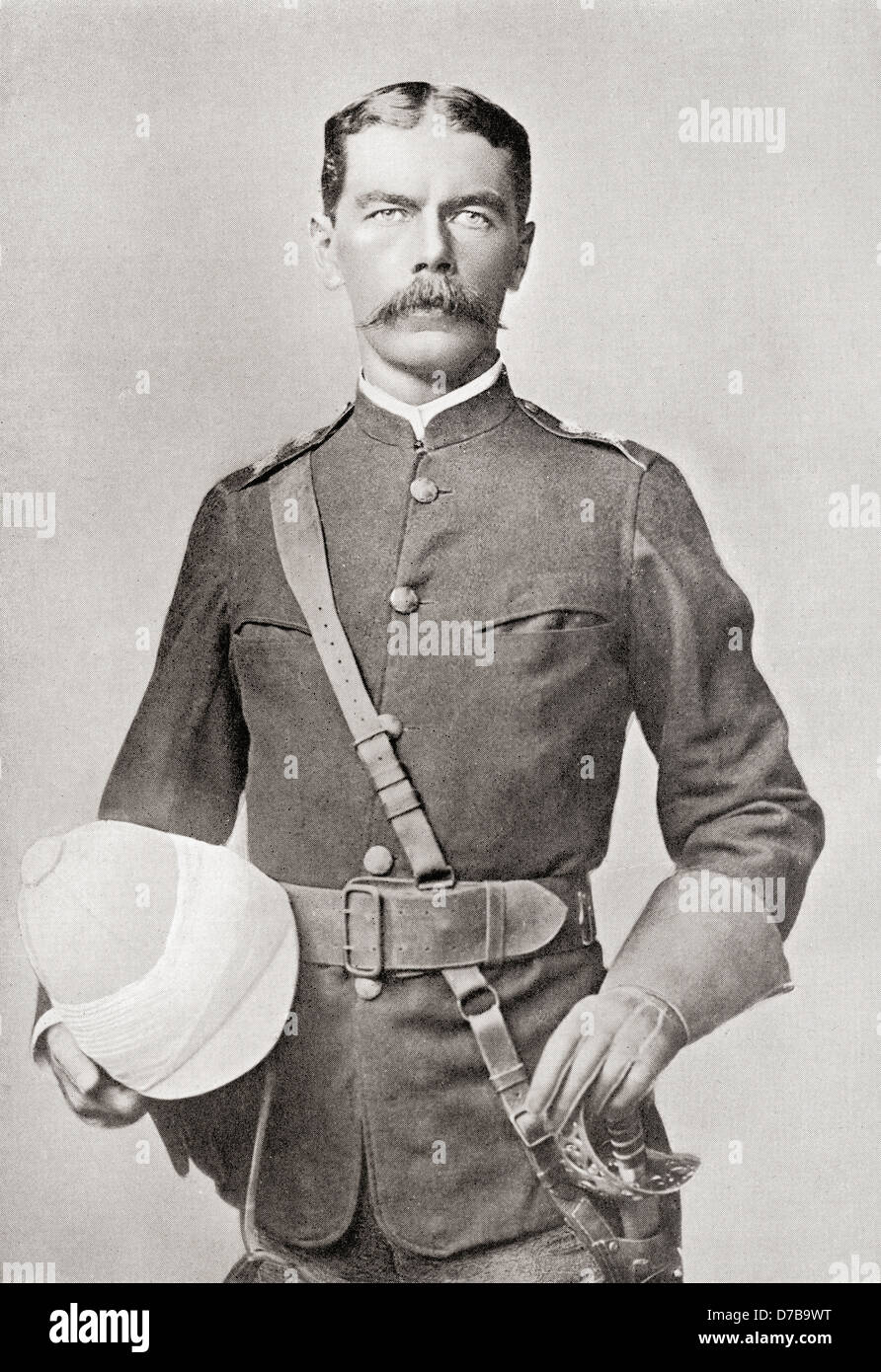 Lord Kitchener im Jahr 1882 als Major der Ägyptischen Kavallerie. . Feldmarschall Horatio Herbert Kitchener, 1. Earl Kitchener, 1850 - 1916. Britischer Feldmarschall. Stockfoto