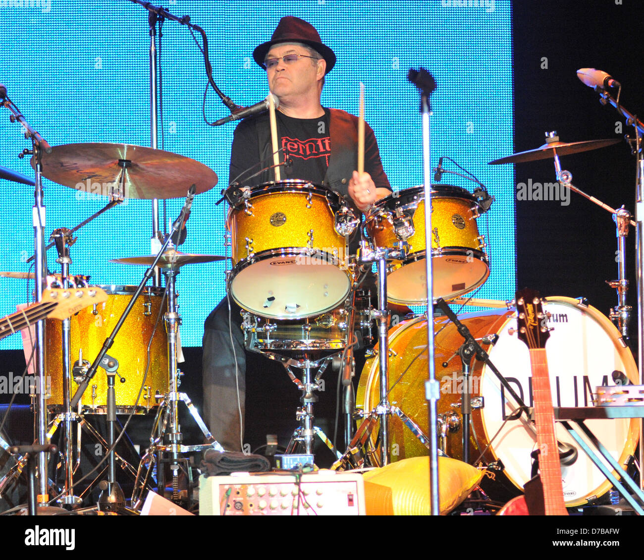 Micky Dolenz Peter Tork, Micky Dolenz und Davy Jones von den Monkees führen im Pompano Beach Amphitheater Pompano Beach, Stockfoto